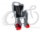 Велокресло детское Bellelli MR FOX Standart B-Fix до 22кг, серебристое с чёрной подкладкой